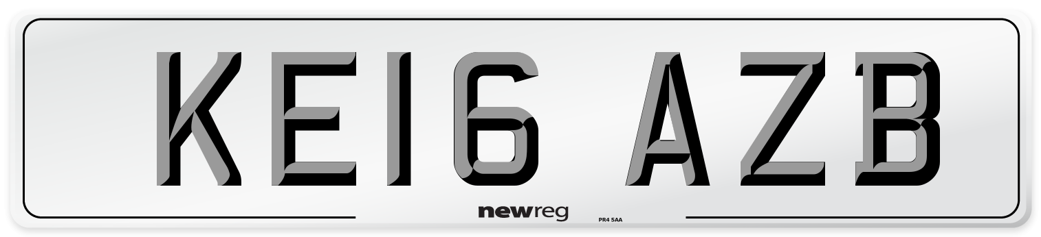 KE16 AZB Number Plate from New Reg